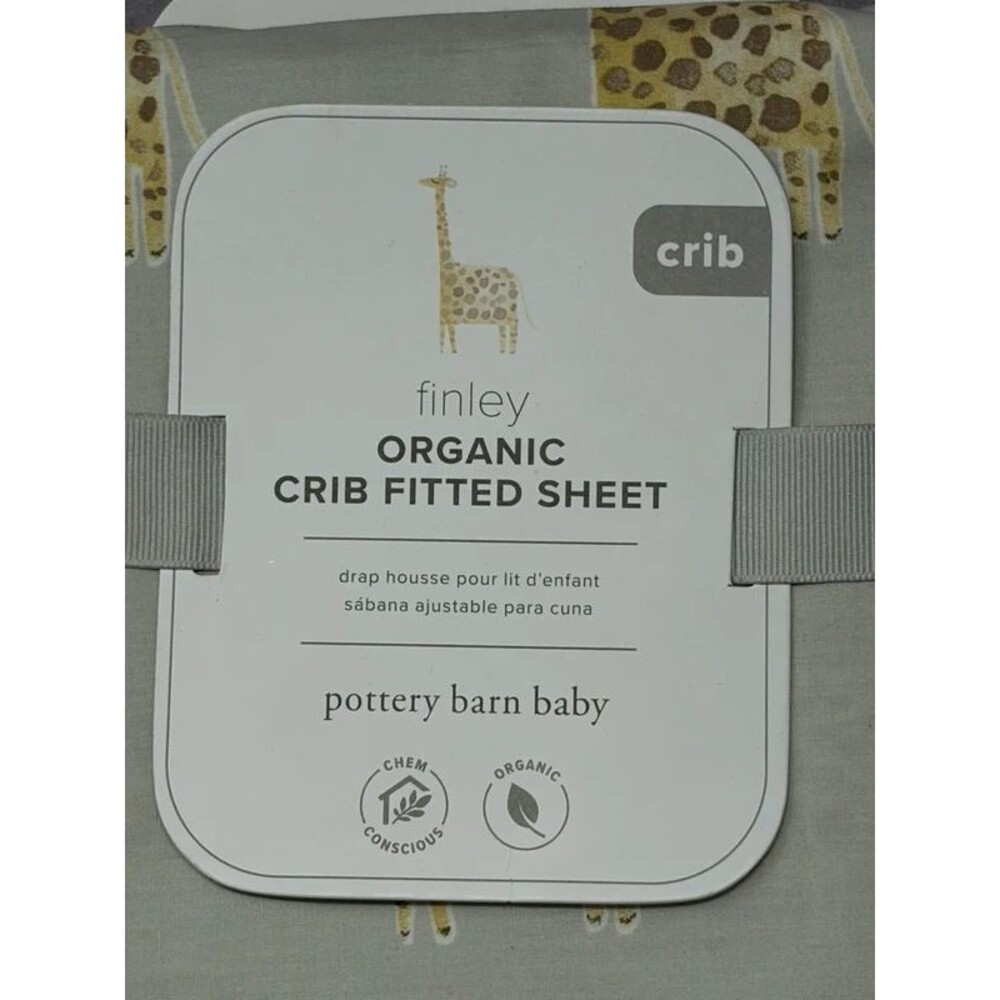 Finley organic crib fitted sheet pottery barn baby new in package read desc. - Picture 4 of 6